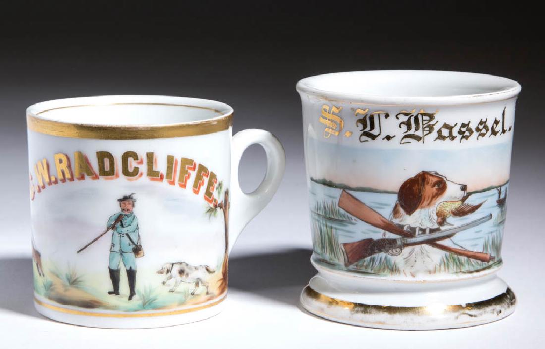 ASSORTED HUNTER'S SHAVING MUGS, LOT OF TWO (1 of 2)