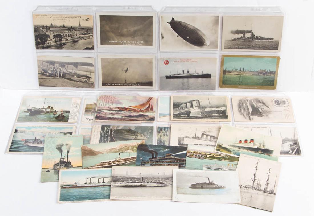EARLY FLIGHT / NAUTICAL TRANSPORTATION POST CARDS, LOT (1 of 1)