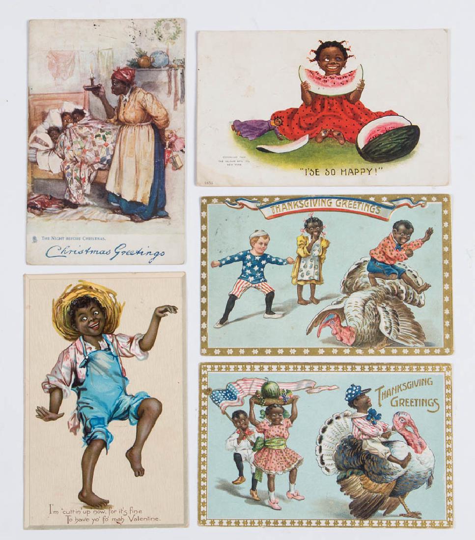 BLACK AMERICANA HOLIDAY AND OTHER POST CARDS, LOT OF (1 of 2)