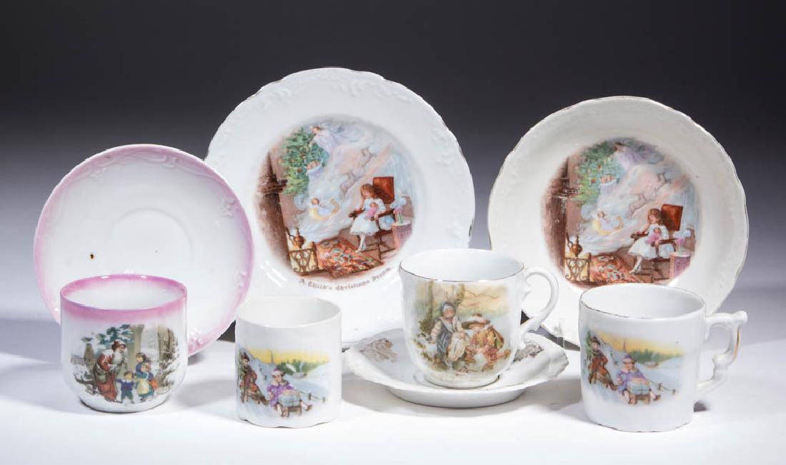 GERMAN CHILDREN'S TOY CHRISTMAS CERAMIC ARTICLES, LOT (1 of 1)