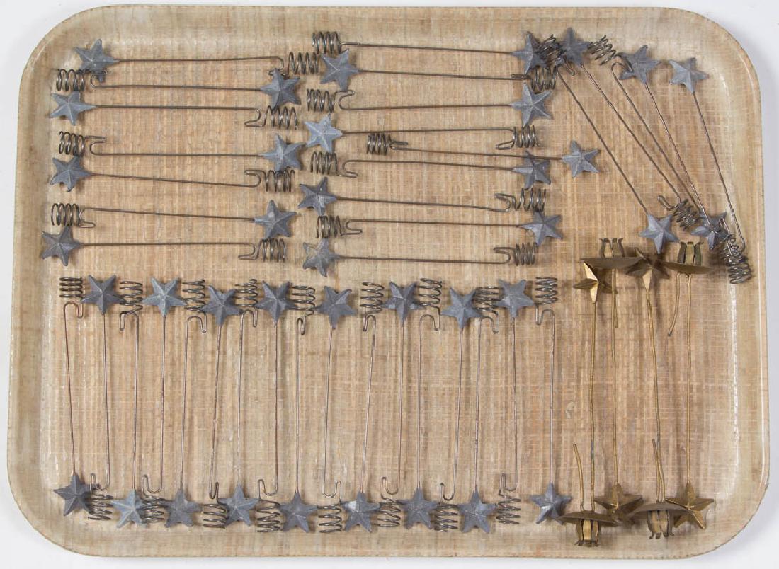 VINTAGE METAL CHRISTMAS TREE CANDLEHOLDERS, LOT OF 42 (1 of 1)