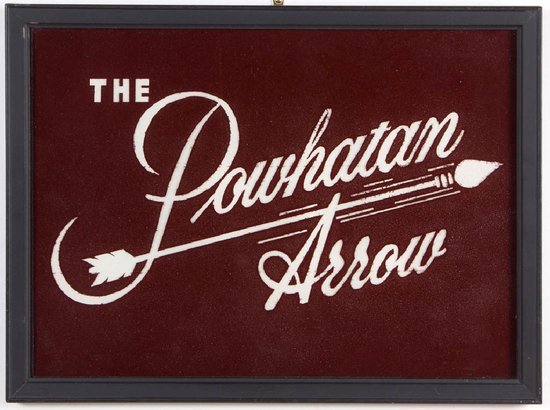 NORFOLK & WESTERN RAILROAD "POWHATAN ARROW" SIGN (1 of 1)