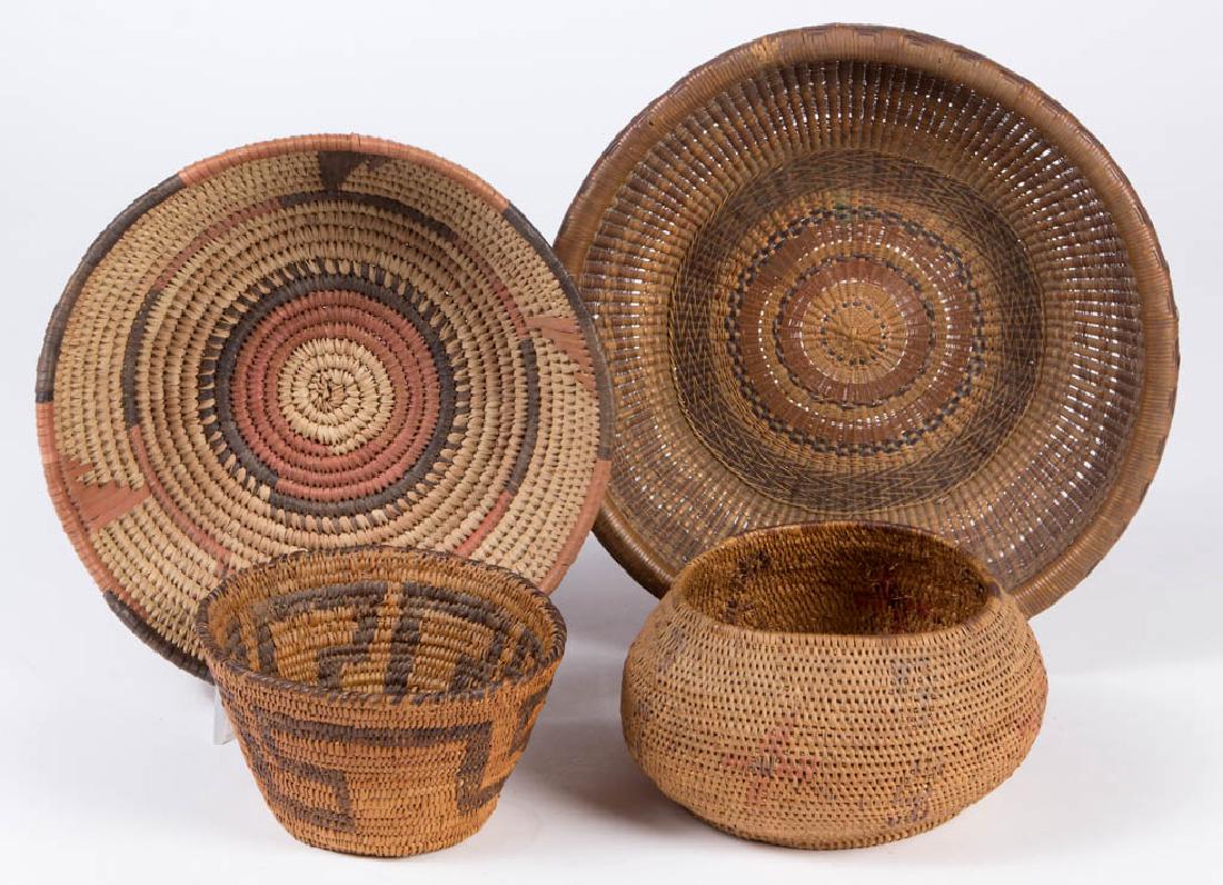 NATIVE AMERICAN PIMA COILED BASKET (1 of 3)