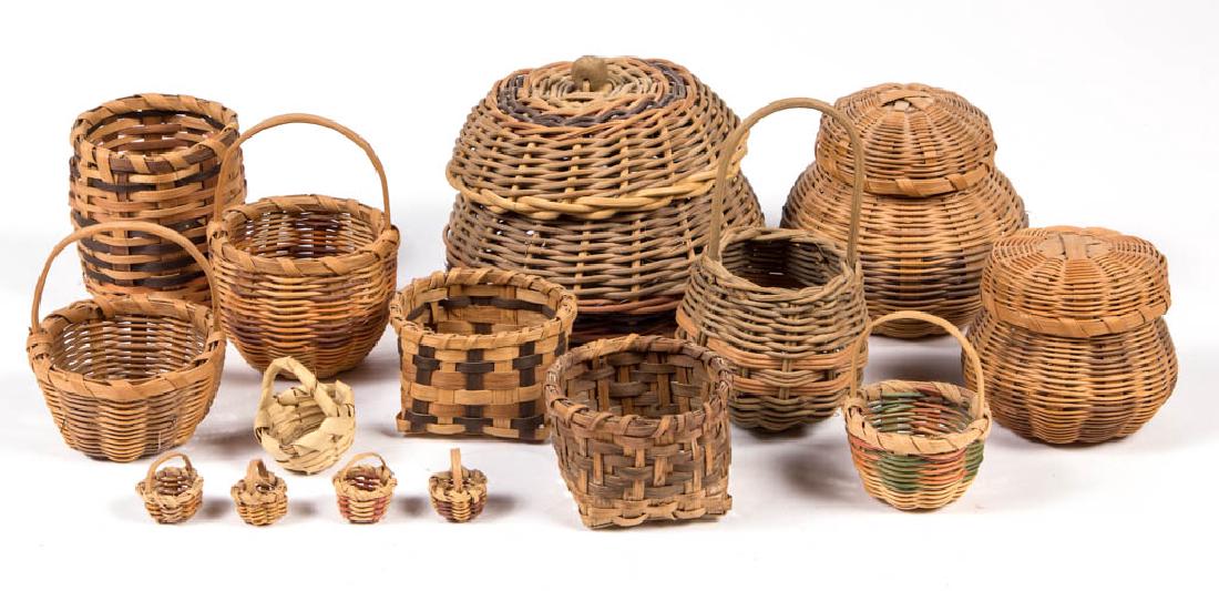 ASSORTED WOVEN BASKETS, LOT OF 15 (1 of 1)