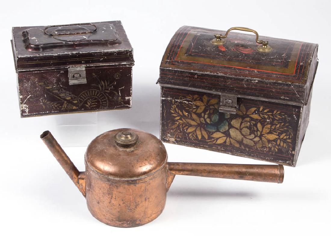 ASSORTED METAL DOMESTIC ARTICLES, LOT OF THREE (1 of 1)