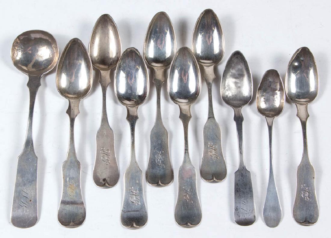 KENTUCKY AND OHIO COIN SILVER SPOONS, LOT OF NINE (1 of 1)