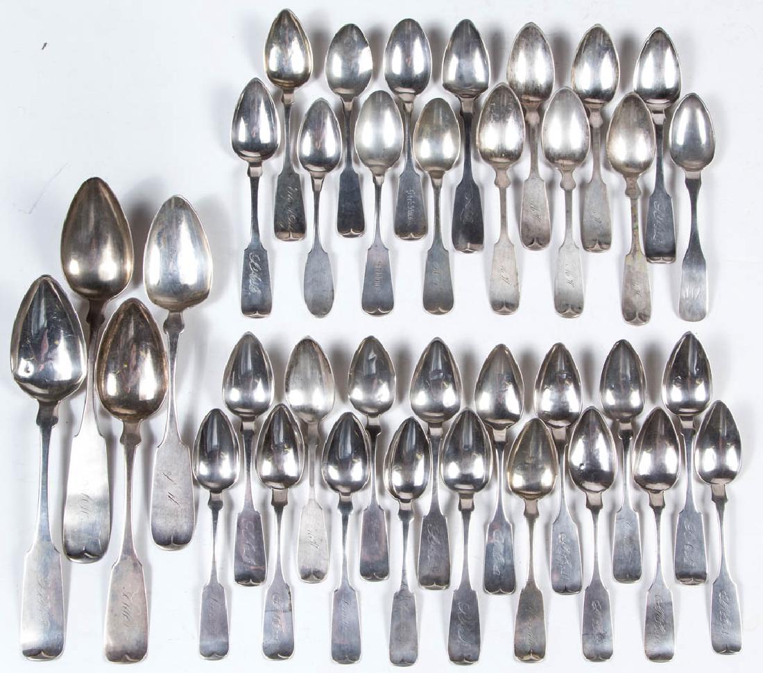 NEW YORK COIN SILVER SPOONS, LOT OF 36 (1 of 1)