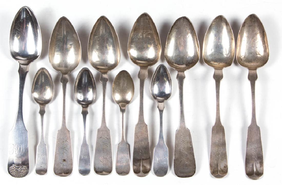 AMERICAN COIN SILVER SPOONS, LOT OF 11 (1 of 1)