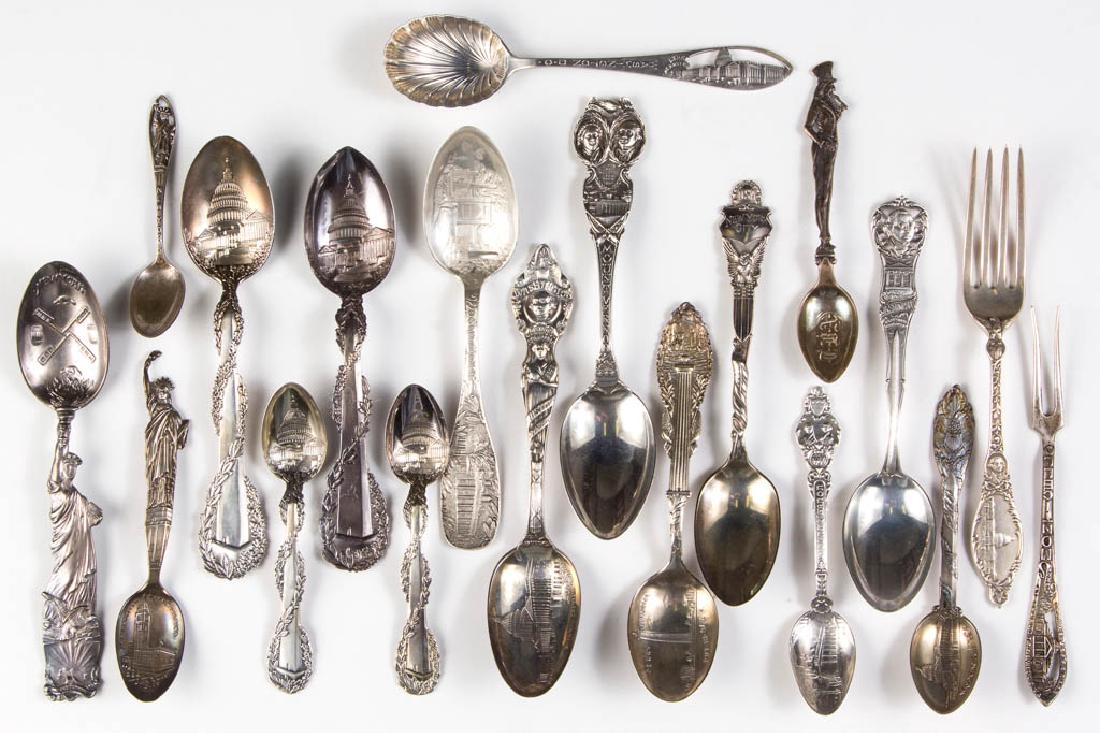 STERLING SILVER AMERICAN / HISTORICAL SOUVENIR SPOONS / (1 of 3)