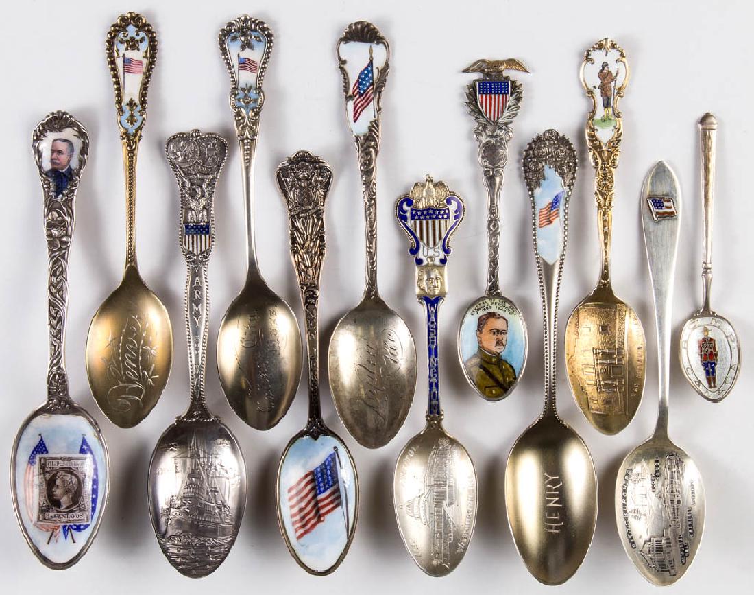 STERLING SILVER ENAMEL-DECORATED HISTORICAL / PATRIOTIC (1 of 1)