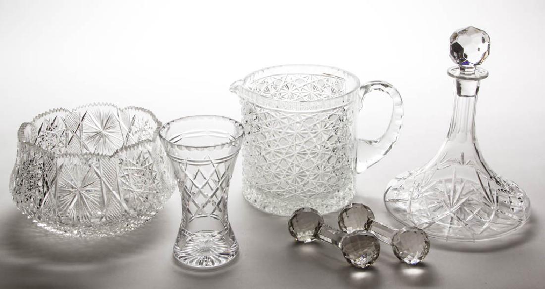 ASSORTED CRYSTAL AND CUT GLASS TABLE ARTICLES, LOT OF (1 of 1)