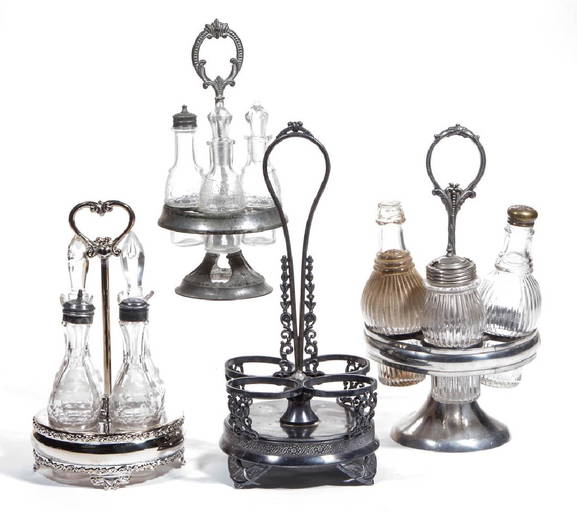 VICTORIAN SILVERPLATED CASTER SETS, LOT OF THREE Feb 18, 2017