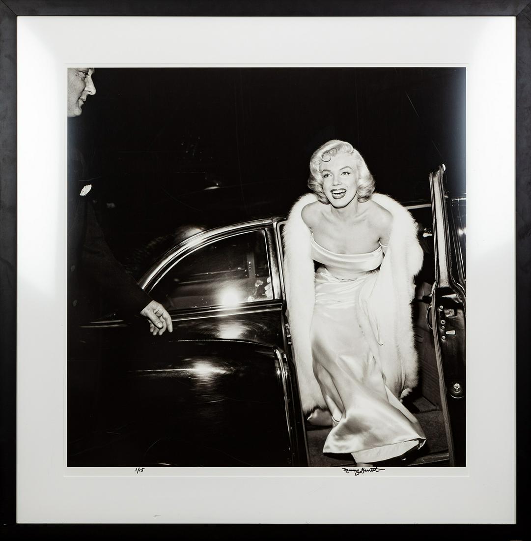 Marilyn Monroe: Legendary Icon, Hollywood Glamour,: Marilyn Monroe: Legendary Icon, Hollywood Glamour, Magnificent 38 x 38" Silver Gelatin Print Framed Signed by Photographer Murray Garrett, 1954. Marilyn Monroe (1926-1962) Singer, actress and Mid-20th