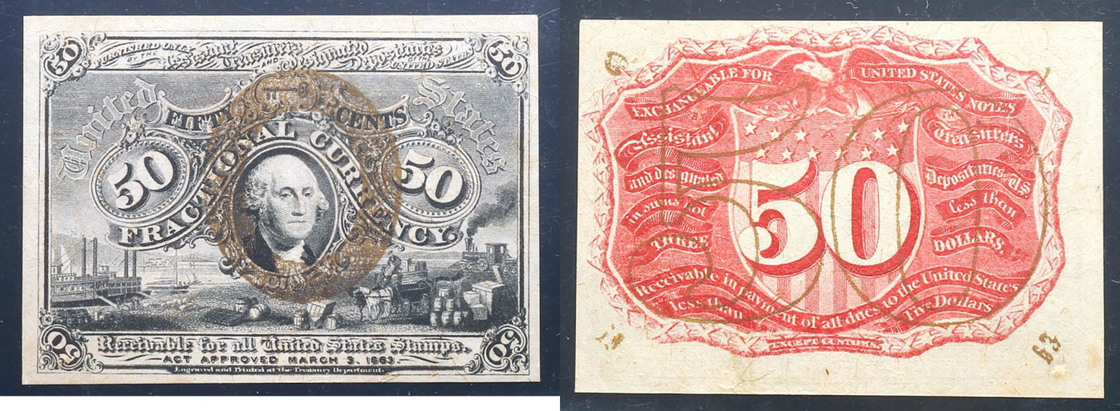 1863, 50Â¢ Fractional Currency. Second Issue, with (1 of 1)
