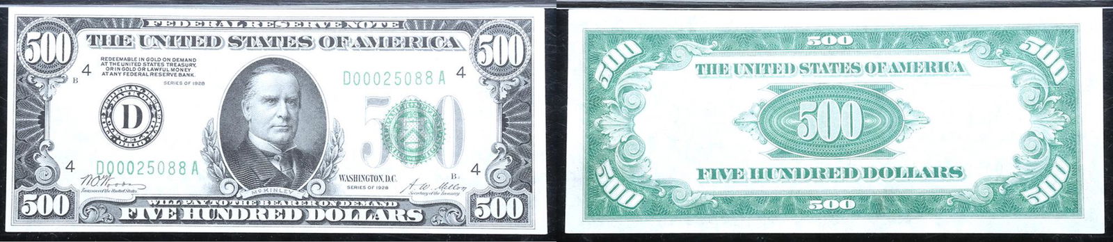 1928, $500 Federal Reserve Note (1 of 1)