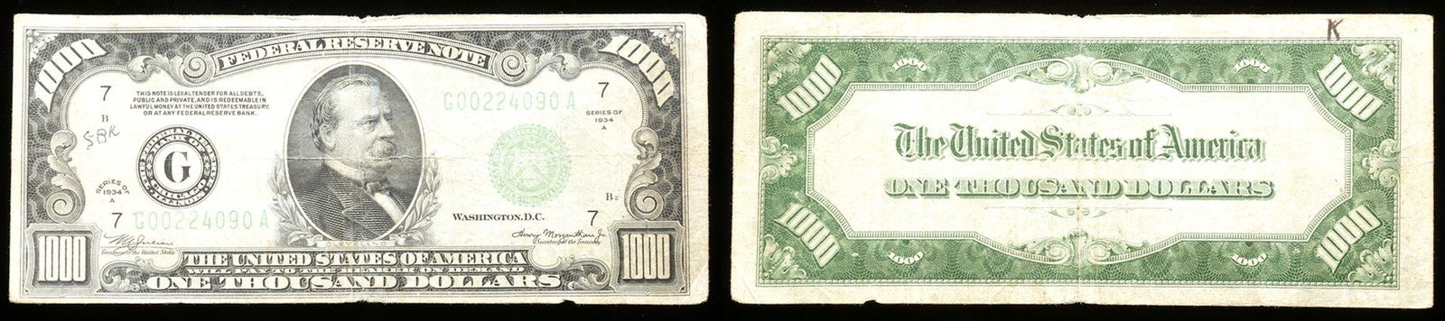1934-A, $1000 Federal Reserve Note (1 of 1)
