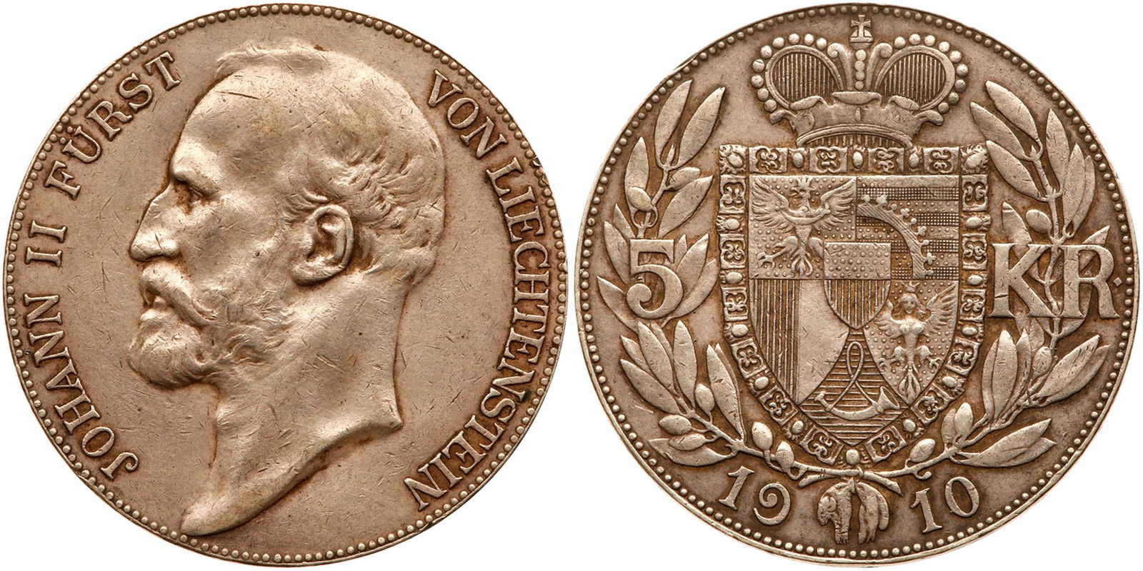 Liechtenstein. 5 Kronen, 1910 (1 of 1)
