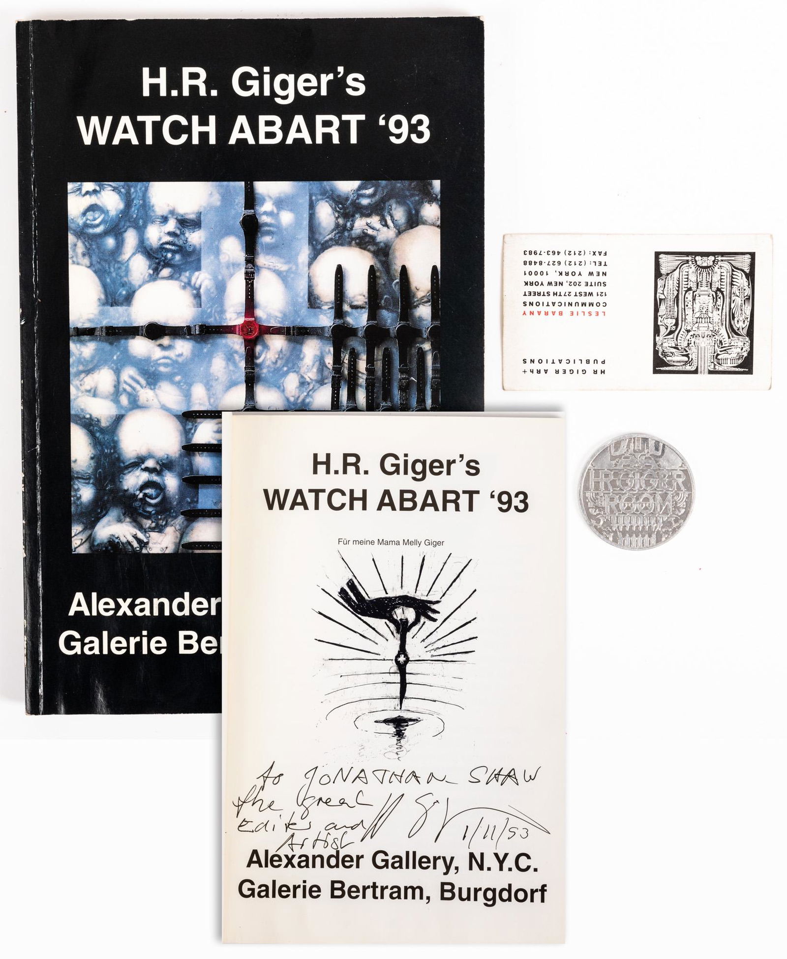 H.R. Giger. "H. R. Giger's Watch Abart '93" Signed by (1 of 1)
