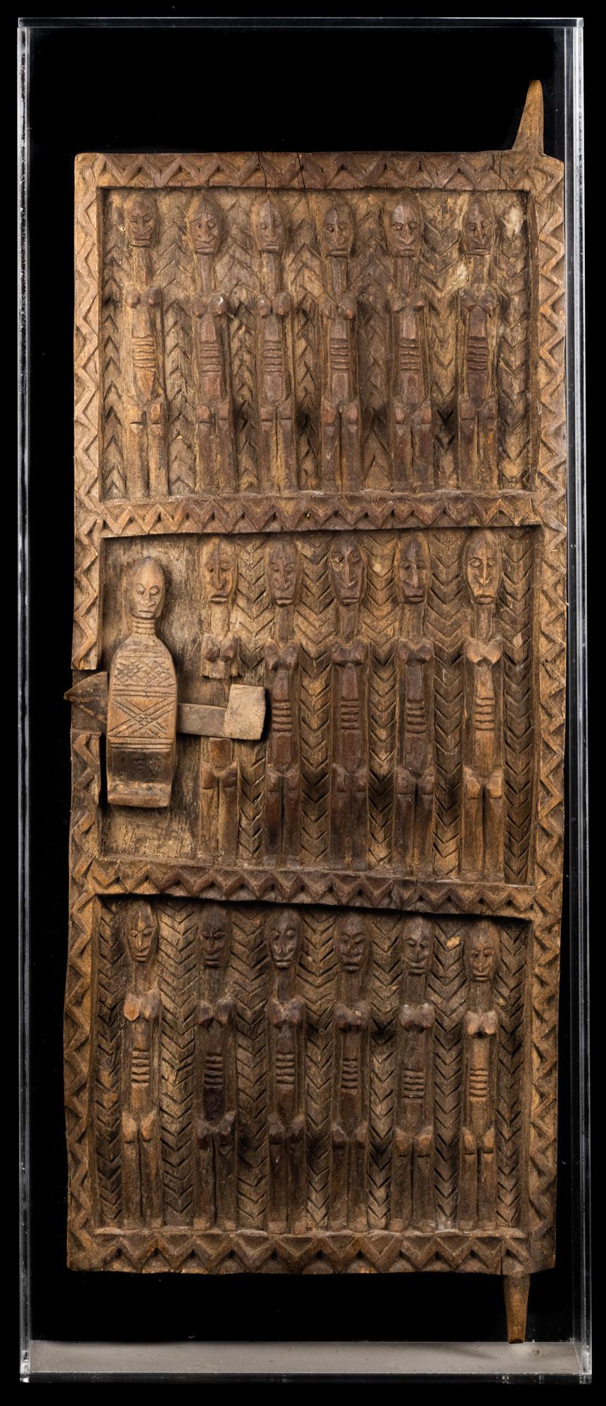 Antique Dogon African Wood Granary House Door with (1 of 1)