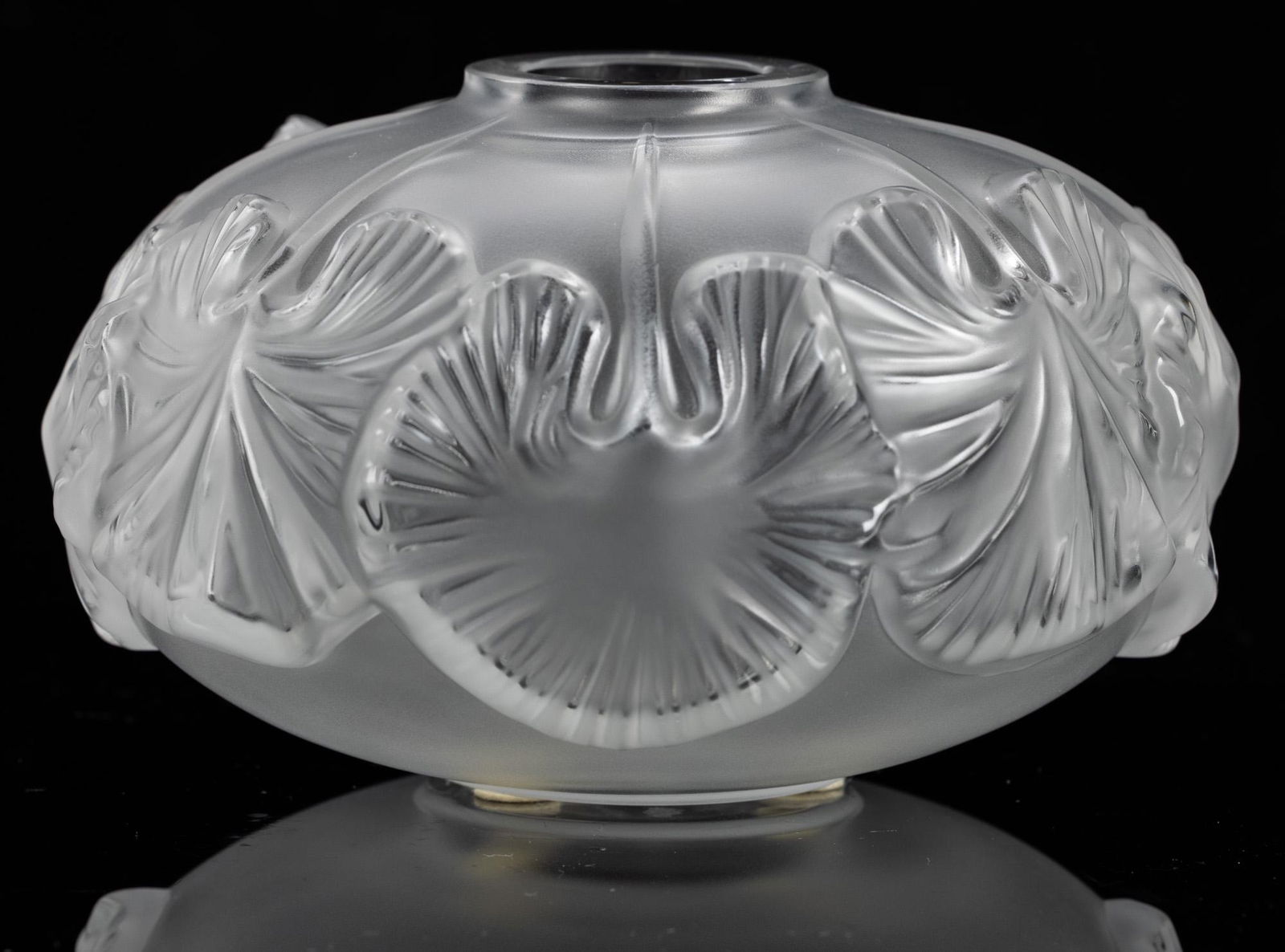 RenÃ© Lalique Honfleur Vase with Ribbed Sides (1 of 1)