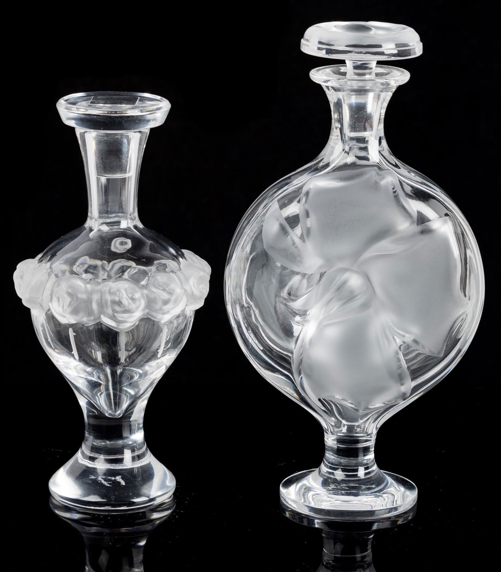 RenÃ© Lalique, Two Tall Perfume Bottles, the Martine (1 of 1)