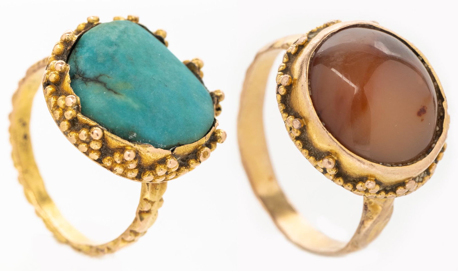 Two Antique Middle Eastern Rings in 14K Yellow Gold, (1 of 1)