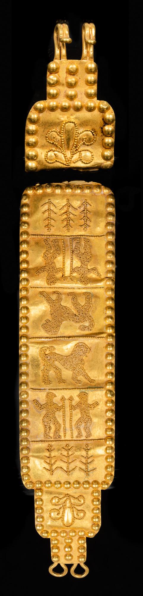 Broad Width 22K Gold Etruscan Revival Bracelet (1 of 1)