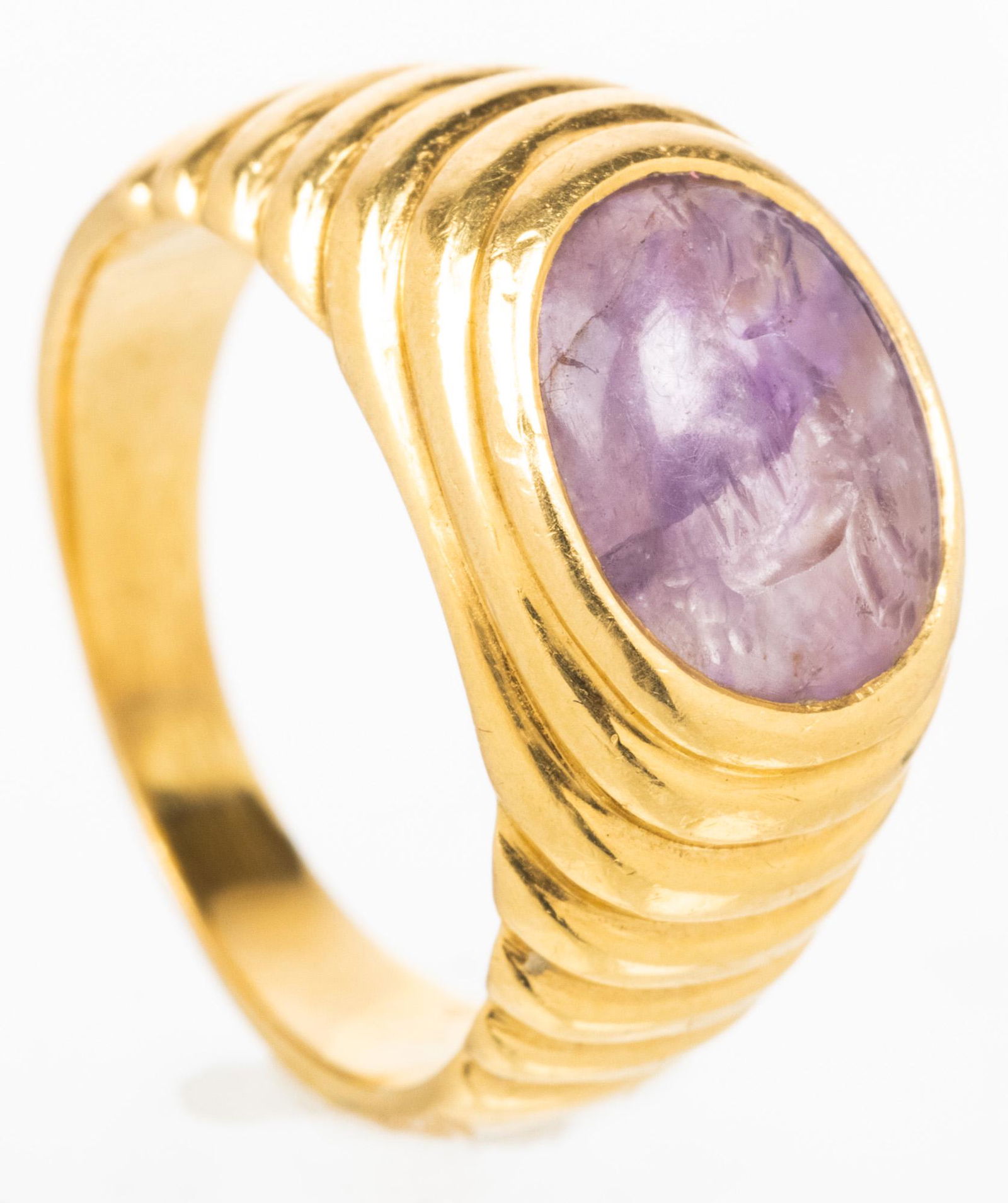 Modern Bulgari 18K Gold Ring (1 of 1)