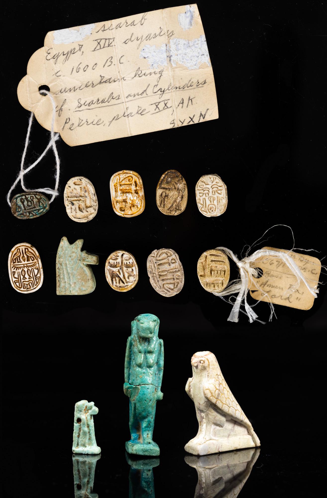 Ancient Egyptian. 13-piece lot of Faience Amulets, ca. (1 of 1)