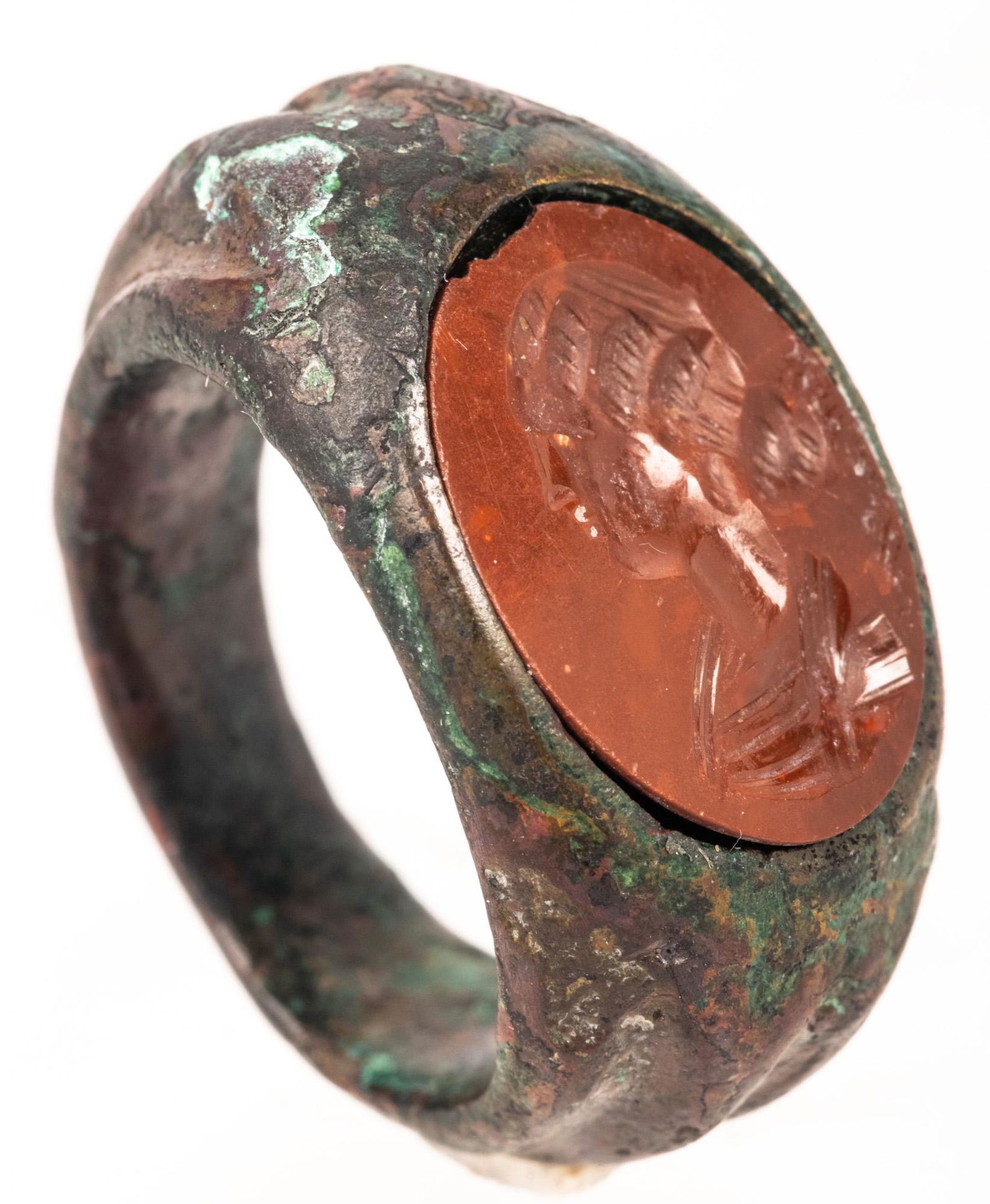 Roman, ca. 1st-2nd Century AD, Bronze Ring inset with (1 of 1)