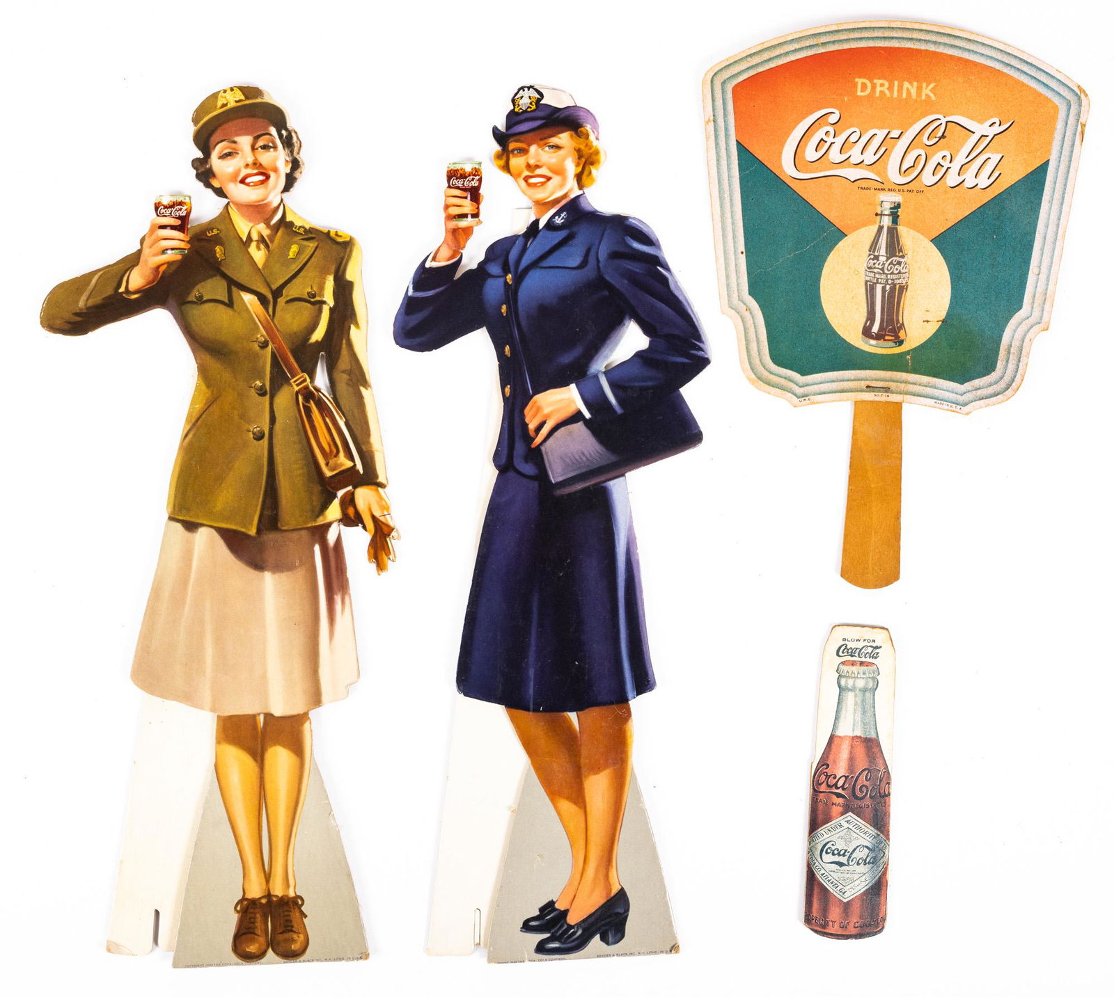 Two 1943 WWII Era Counter Standees of Women in Uniform, (1 of 1)