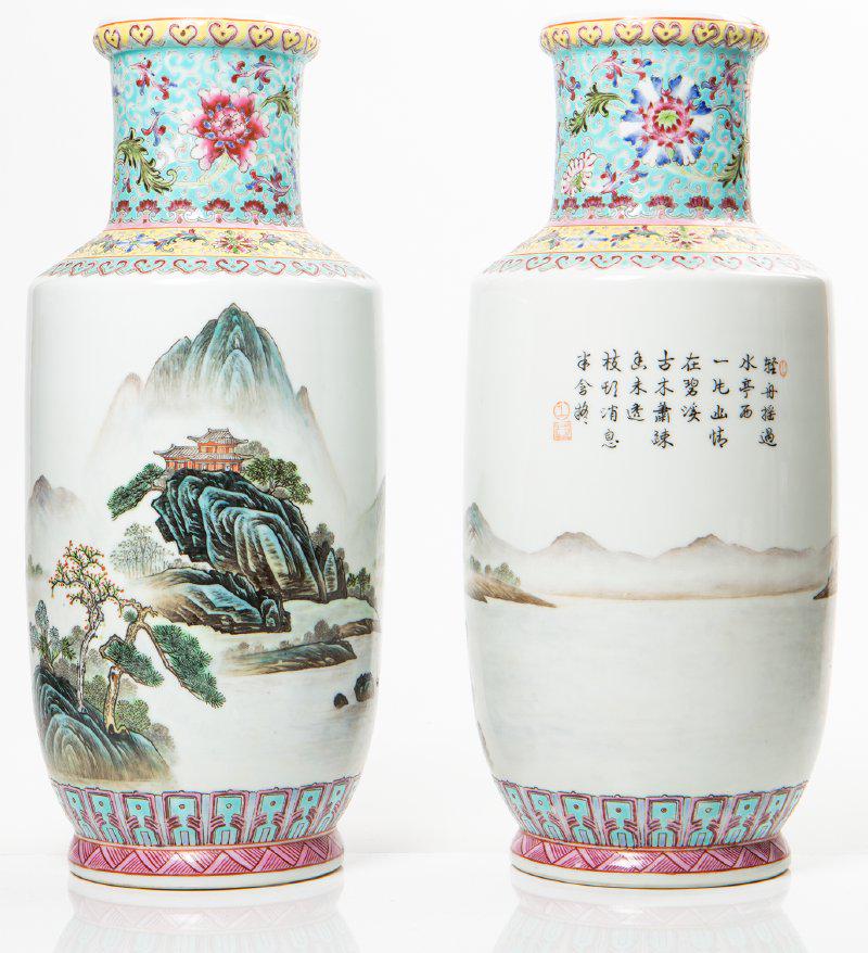 Two Lovely Complimenting Jingdezhen Porcelain Vases: Two Lovely Complimenting Jingdezhen Porcelain Vases ProC Vases of Fine Quality. 20th century ProC (1949-Contemporary) from Jingdezhen, the most famous region of Southern China that has created porcela