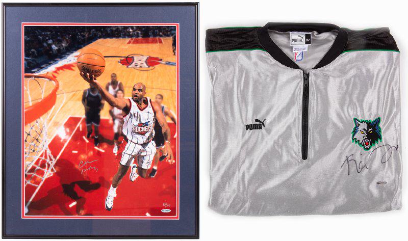 Charles Barkley Signed Oversized Photo + Kevin Garnett (1 of 1)