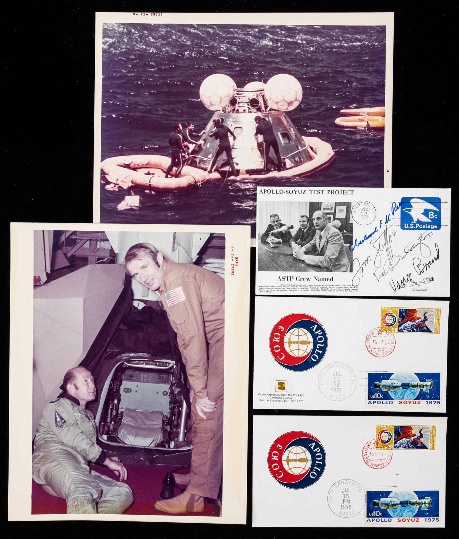 ASTP: Signed Cover by Slayton, Stafford and Brand plus (1 of 1)