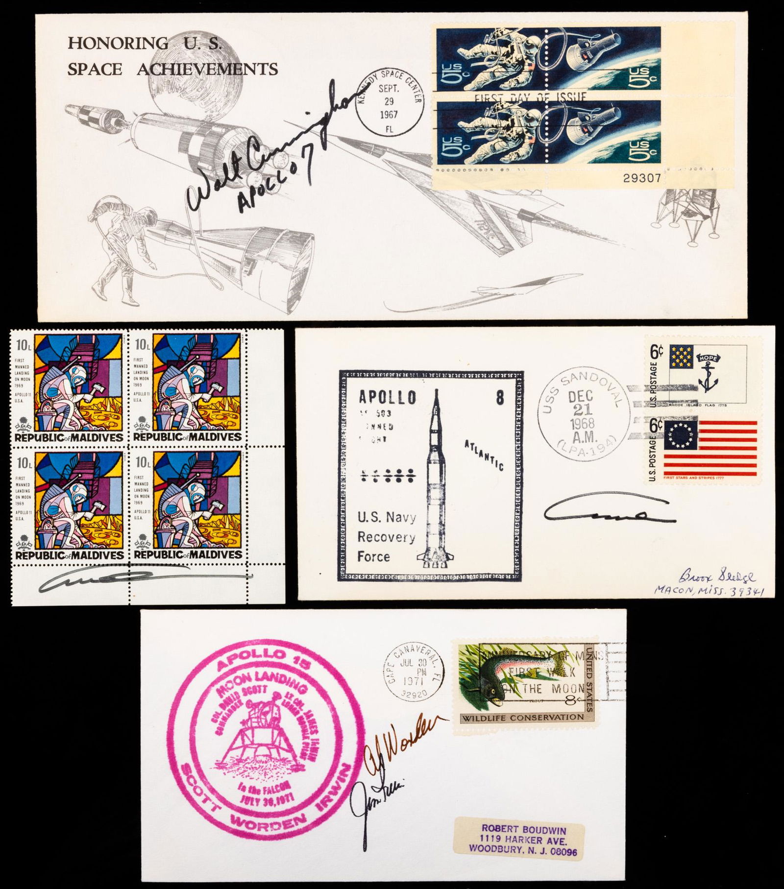 Group Of Apollo Astronauts Signed Items, Cunningham, (1 of 1)