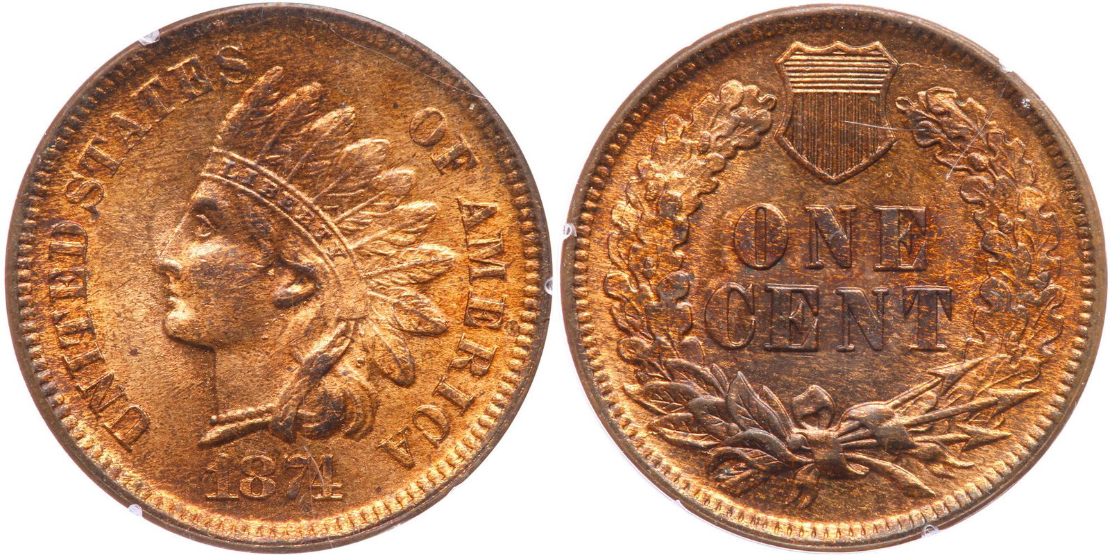 1874 Indian Head Cent (1 of 3)