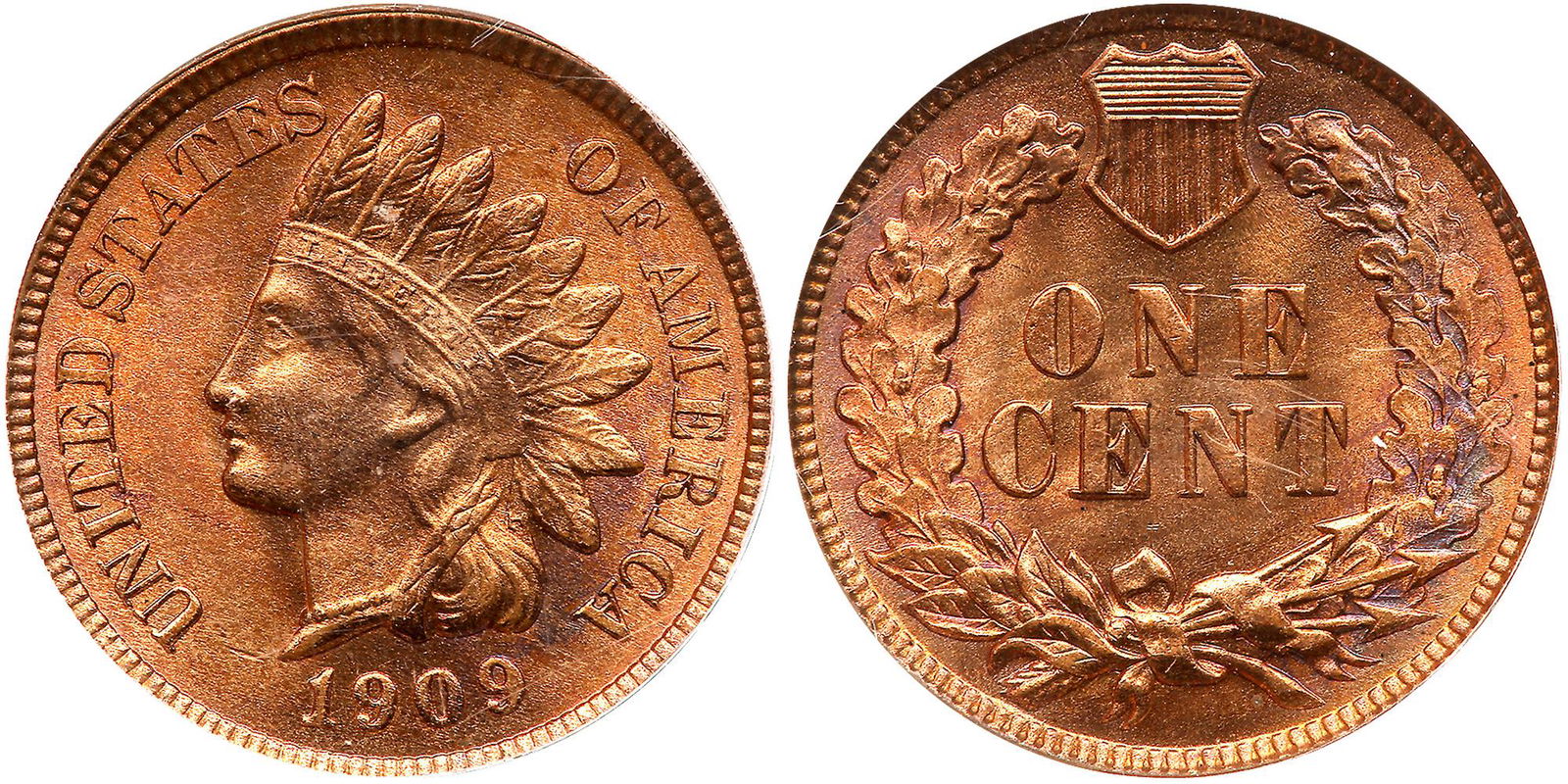 1909 Indian Head Cent (1 of 3)