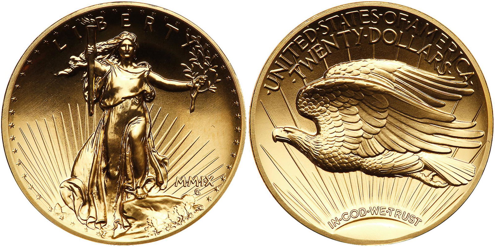 2009 Ultra High Relief Double Eagle Gold Coin (1 of 2)