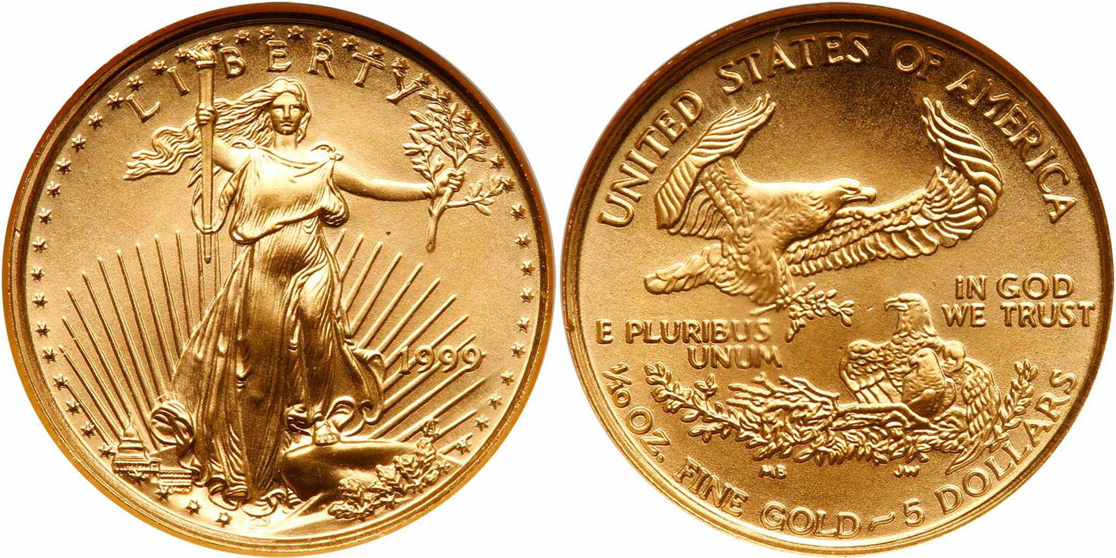 1999 $5 Gold Eagle. NGC MS69 (1 of 3)