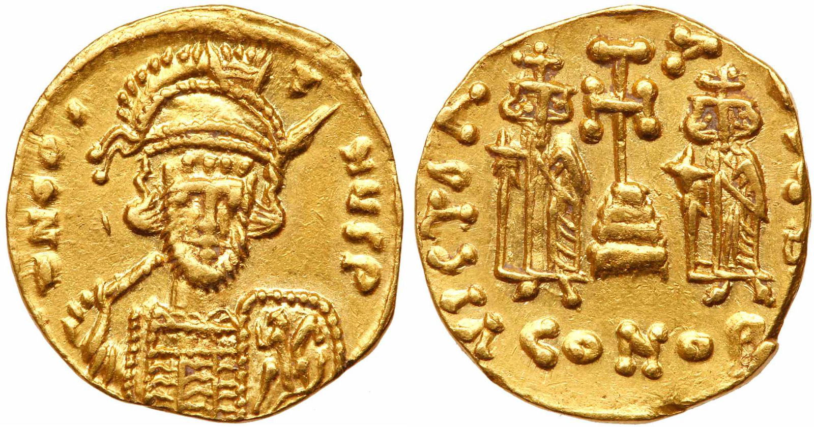Constantine IV, Pogonatus, 668-685. Gold Solidus (4.21 (1 of 3)