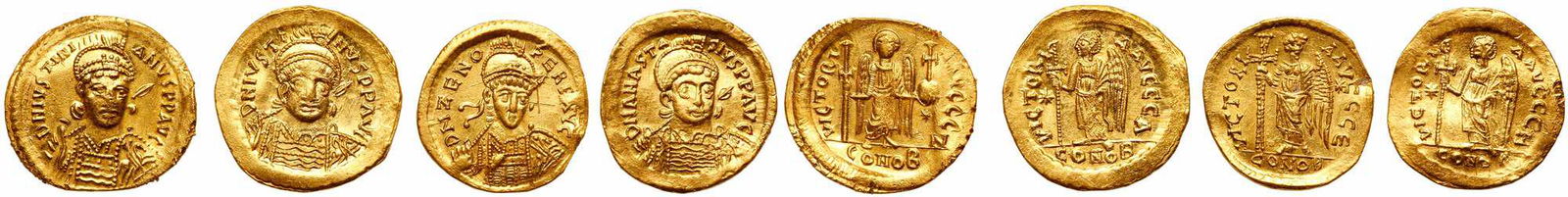 4-piece lot of Late Roman and Byzantine Gold Solidii (1 of 3)