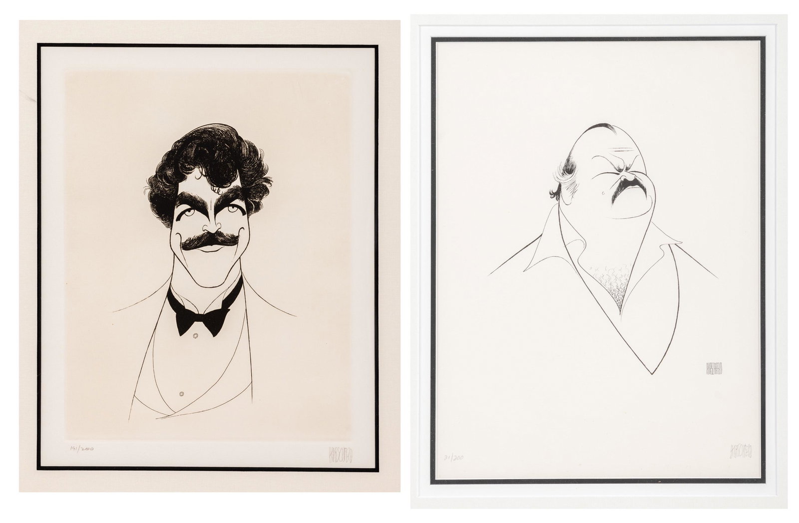 Hirschfeld, Al. "William Conrad" & "Tom Selleck" Both (1 of 1)