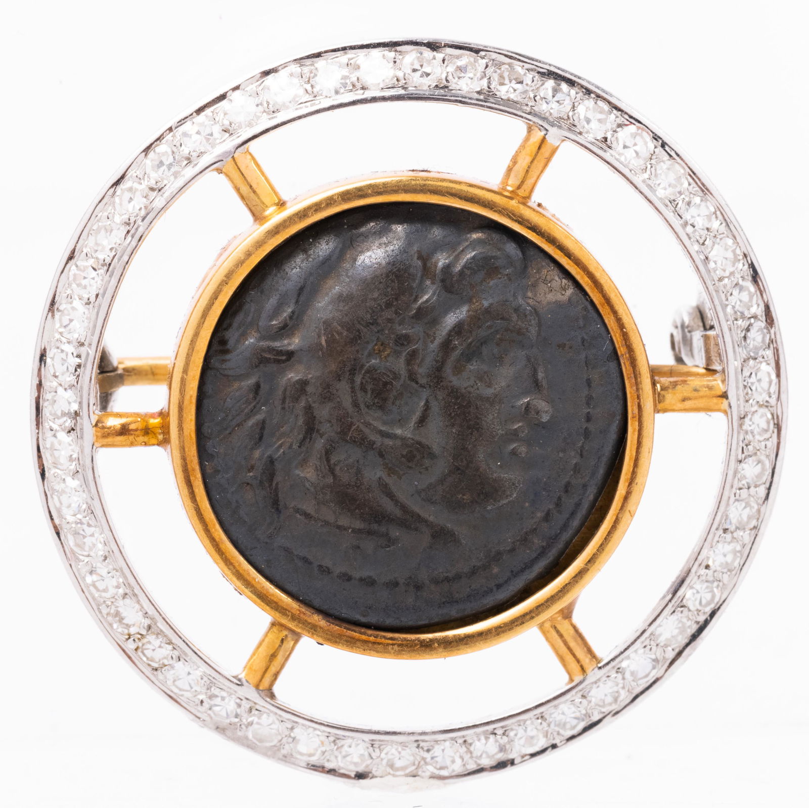 Modern 20th Century Brooch with an Alexander Drachm (1 of 1)