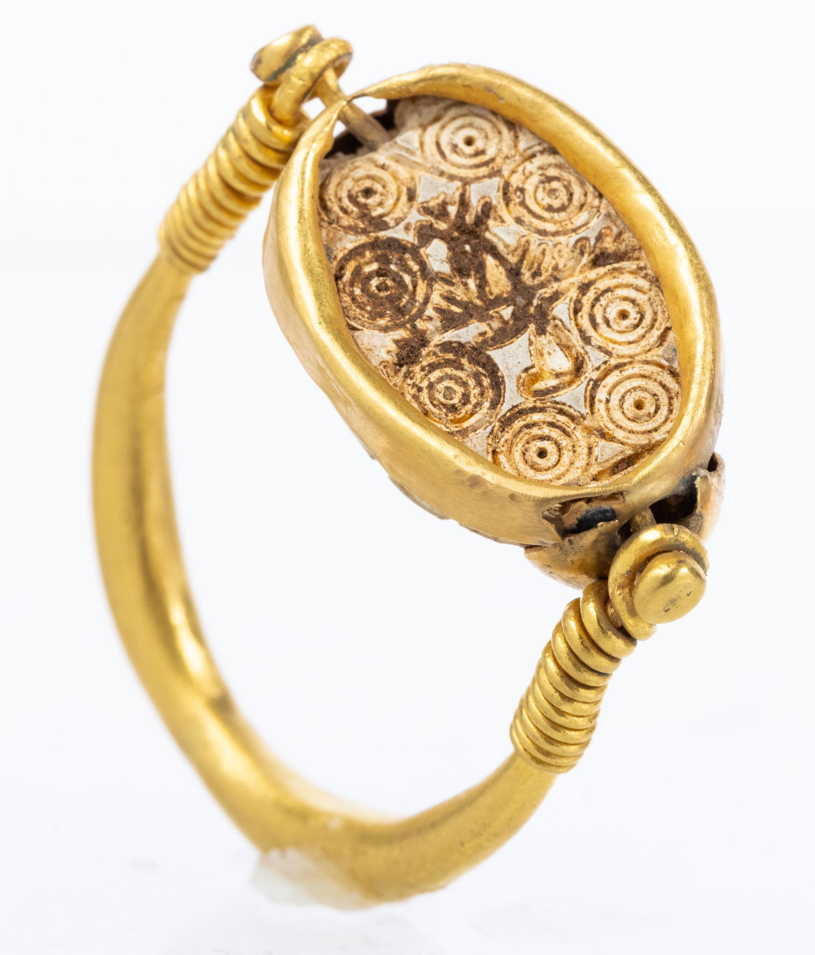 Outstanding Egyptian Scarab High Karat Gold Ring from (1 of 3)