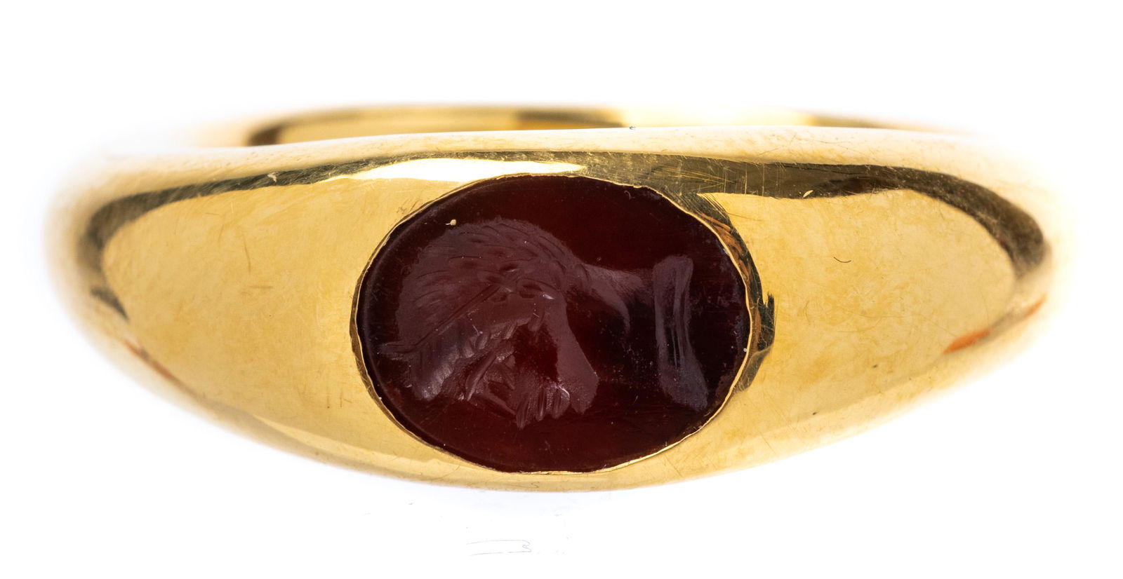 Ancient Intaglio, Roman Portrait 22K Yellow Gold Modern (1 of 1)