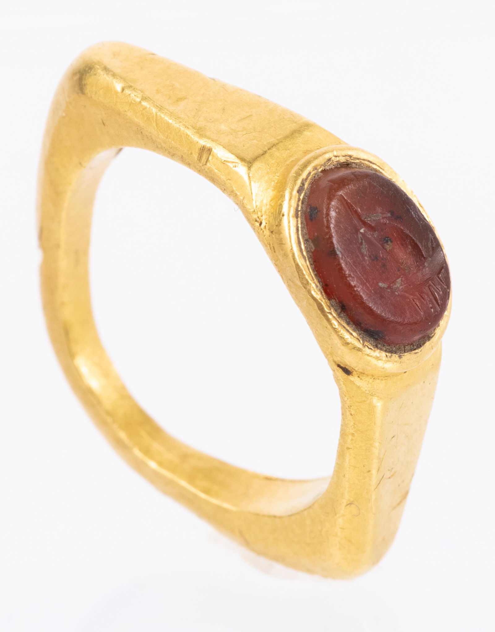 Unusually Shaped 23K Roman Yellow Gold Ring from (1 of 1)