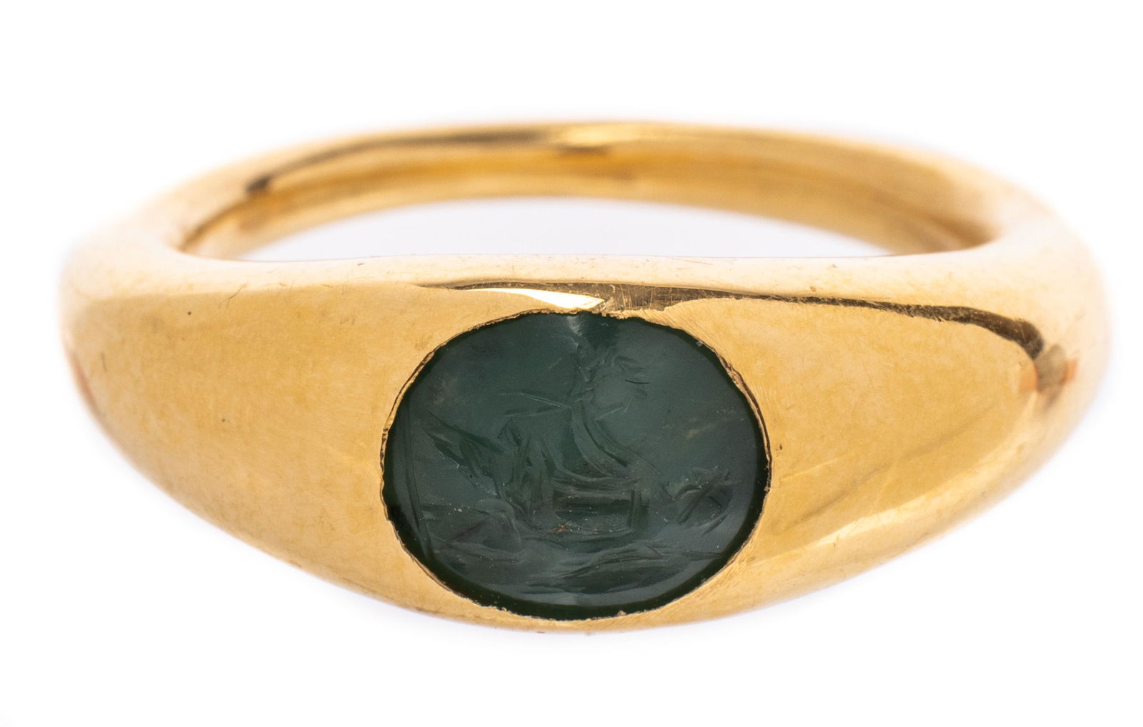 Beautiful, Modern 22K Yellow Gold Ring Centered with an (1 of 1)