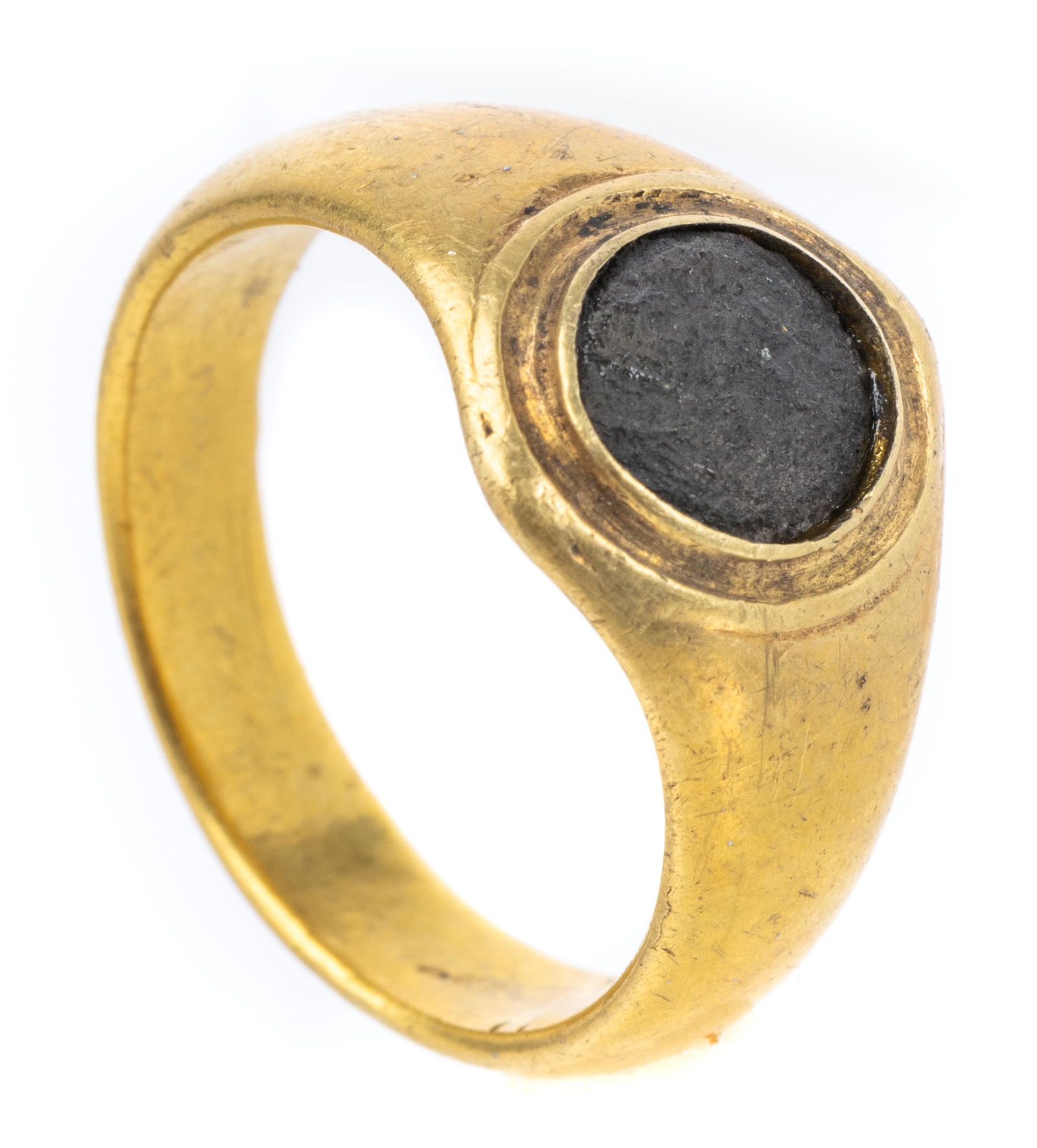 Roman 3rd Century A.D. 23K Gold Ring with Silver Center (1 of 1)