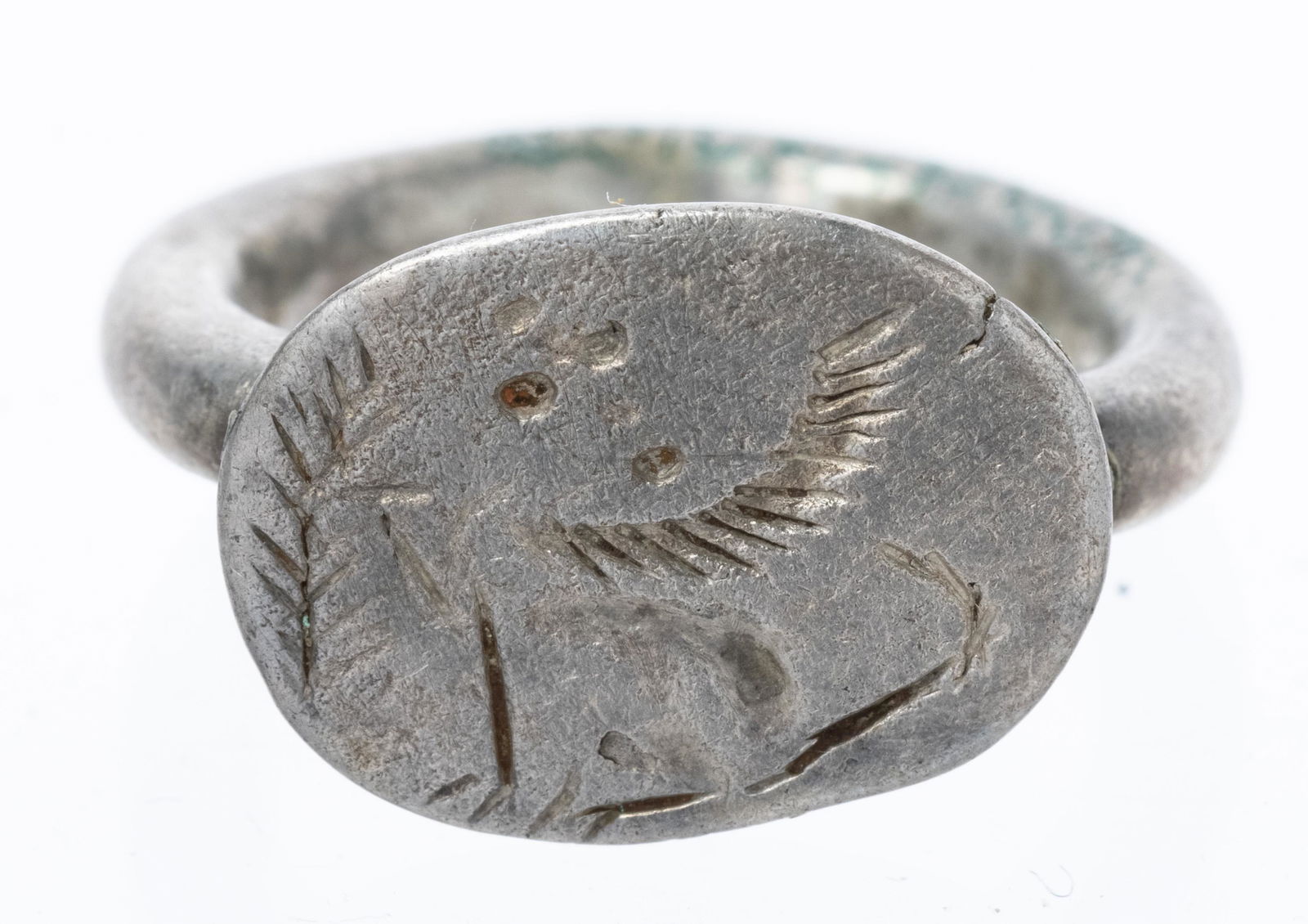 Egyptian Ring in Silver from 5th Century B.C. with (1 of 1)