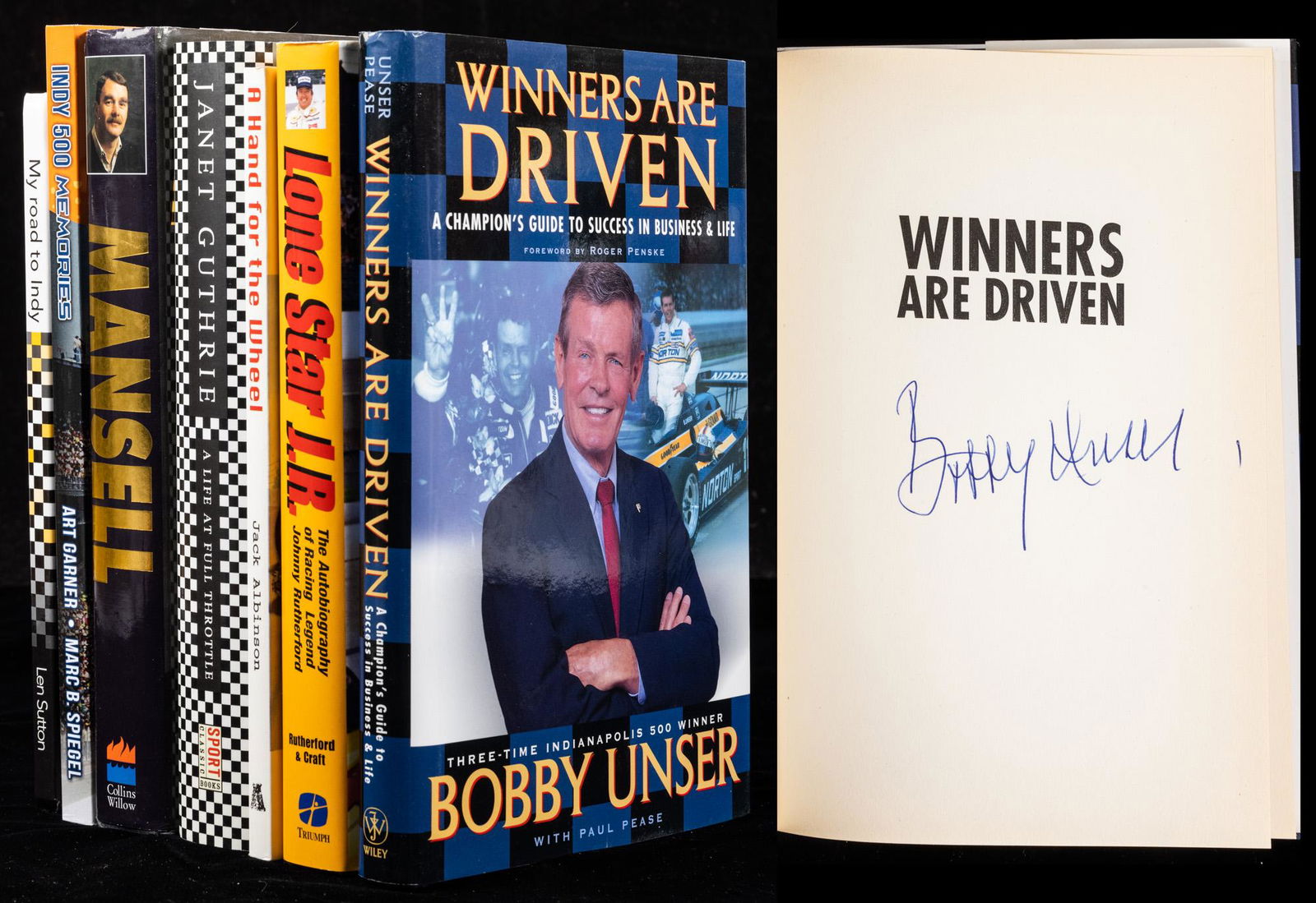 Indianapolis and Grand Prix Racing; Seven Signed Books (1 of 1)